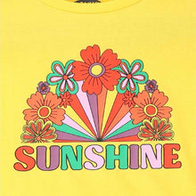 Load image into Gallery viewer, Yellow & Pink Graphic Printed Balloon Sleeves Top