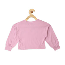 Load image into Gallery viewer, Lilac & Yellow Typographic Full Sleeves Top