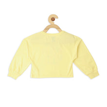 Load image into Gallery viewer, Lilac & Yellow Typographic Full Sleeves Top