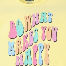 Load image into Gallery viewer, Lilac & Yellow Typographic Full Sleeves Top