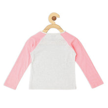 Load image into Gallery viewer, Raglan Sleeves Typographic T-Shirt- Grey & White