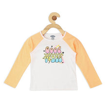 Load image into Gallery viewer, Raglan Sleeves Typographic T-Shirt- Grey & White