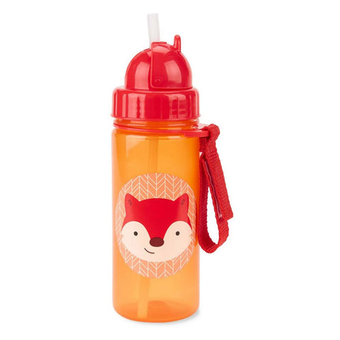 Red Fox Printed Zoo Straw Bottle