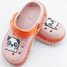 Load image into Gallery viewer, Peach & Blue Clogs With Panda Charms
