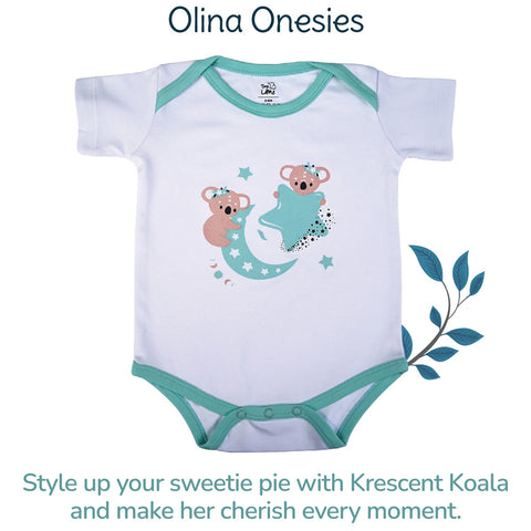 Krescent Koala Theme Onesie With Cap, Booties & Mitten