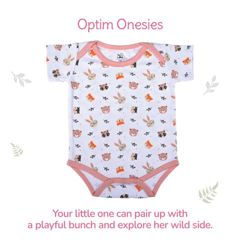 Honey Bunny Theme Onesie With Cap, Booties & Mitten