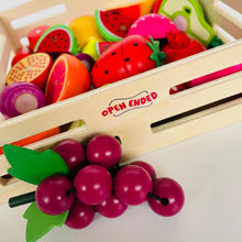 Load image into Gallery viewer, Open Ended Wooden Cutting Set - Fruits & Veggies