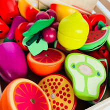 Load image into Gallery viewer, Open Ended Wooden Cutting Set - Fruits & Veggies
