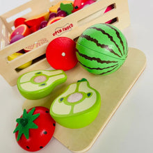 Load image into Gallery viewer, Open Ended Wooden Cutting Set - Fruits & Veggies