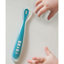 Load image into Gallery viewer, Blue Baby 2nd Stage Soft Silicone Weaning Spoon