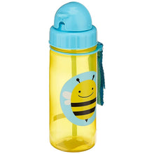 Load image into Gallery viewer, Bee Zoo Straw Kids Water Bottle