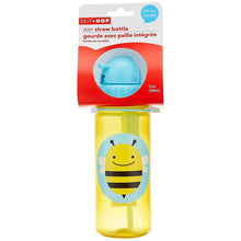 Load image into Gallery viewer, Bee Zoo Straw Kids Water Bottle