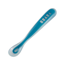 Load image into Gallery viewer, Blue Baby 2nd Stage Soft Silicone Weaning Spoon