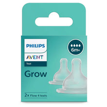 Load image into Gallery viewer, Avent Grow Baby Bottle Teat (6months+)
