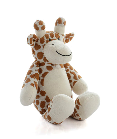 Ivory Tall Giraffe Cotton Knitted Stuffed Soft Toy