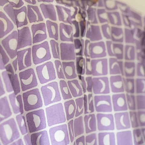 Purple Moon Chase Cotton Kurta Pajama Set