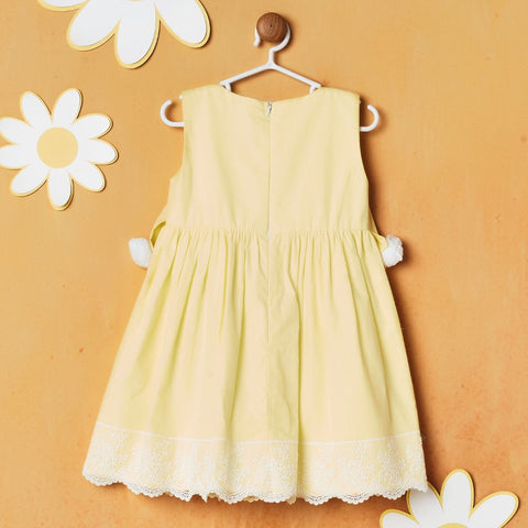 Yellow Pom Pom Dress
