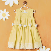 Load image into Gallery viewer, Yellow Pom Pom Dress