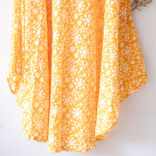 Load image into Gallery viewer, Yellow Floral Hand Block Printed Dress