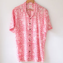Load image into Gallery viewer, Pink Floral Hand Block Printed Mal Mal Shirt