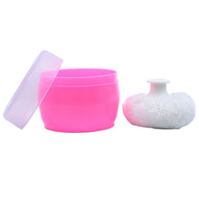 Load image into Gallery viewer, Pink Powder Box With Refillable Powder Puff