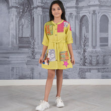 Load image into Gallery viewer, Lilac Half Sleeves Dress With Belt