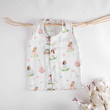 Load image into Gallery viewer, Pink Fairytale Theme Muslin Sleeveless Jhablas - Pack Of 2