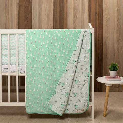 Green Arctic Mini Cot Bedding Set