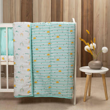 Load image into Gallery viewer, Sea Green Horizon Organic Reversible Quilt