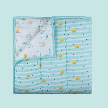 Load image into Gallery viewer, Sea Green Horizon Organic Reversible Quilt