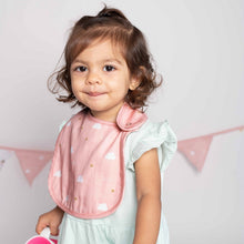 Load image into Gallery viewer, Pink Princess Theme Reversible Cotton Bibs- Set Of 2