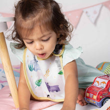 Load image into Gallery viewer, Yellow Into The Wild Reversible Cotton Bibs- Set Of 2