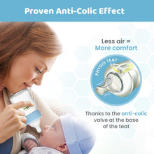 Load image into Gallery viewer, Blue Well-Being Glass Feeding Bottle - 240ml