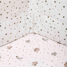Load image into Gallery viewer, White Moon & Stars Organic Fitted Cot Sheet