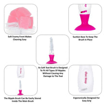 Load image into Gallery viewer, Bottle & Nipple Brush with Suction Base