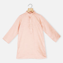 Load image into Gallery viewer, Peach Embroidered Nehru Jacket With Kurta & Pajama