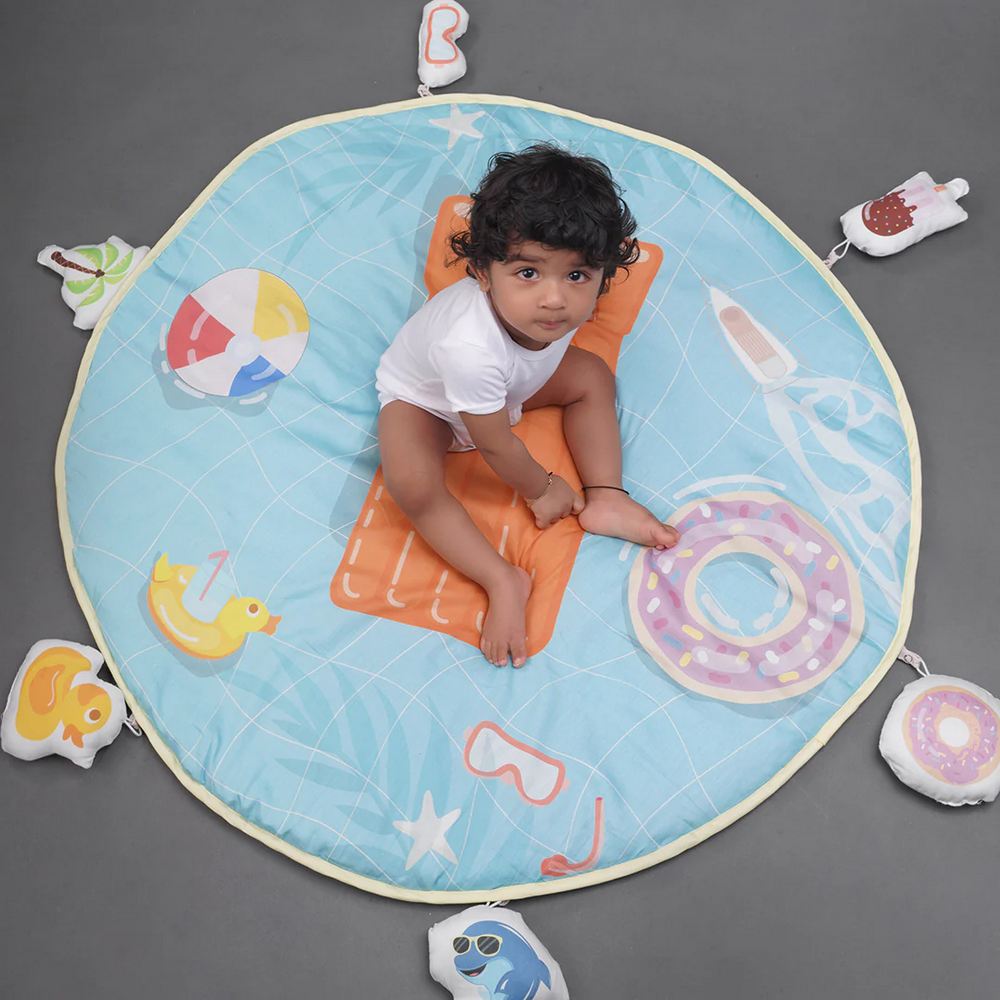 Pool Theme Organic Baby Play Mat Greenbell