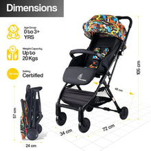 Load image into Gallery viewer, One Hand Fold Colorful Pocket Stroller Lite