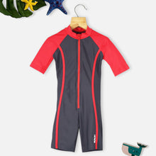 Load image into Gallery viewer, Half Raglan Sleeves Swimsuit