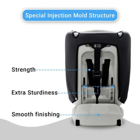 Grey Jack N Jill Grand ISOFIX Car Seat For Kids 0 To 12 Years