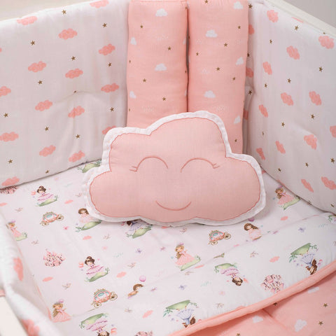 Pink Fairytale Organic Cotton Cot Bedding Set