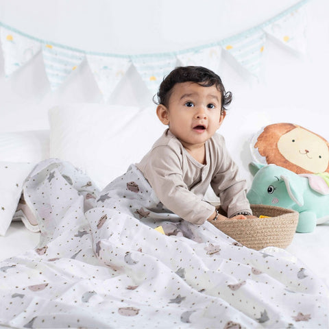 Starry Nights Organic Muslin Swaddles- Set Of 2