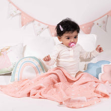Load image into Gallery viewer, Pink Fairytale Theme Organic Muslin Swaddles- Set Of 2
