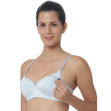 Load image into Gallery viewer, Blue Padded Nursing Bra