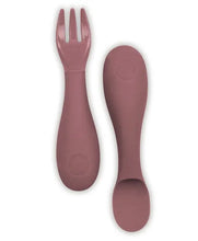 Load image into Gallery viewer, Pink Baby Spoon & Fork set