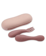 Load image into Gallery viewer, Pink Baby Spoon & Fork set