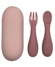 Load image into Gallery viewer, Pink Baby Spoon & Fork set