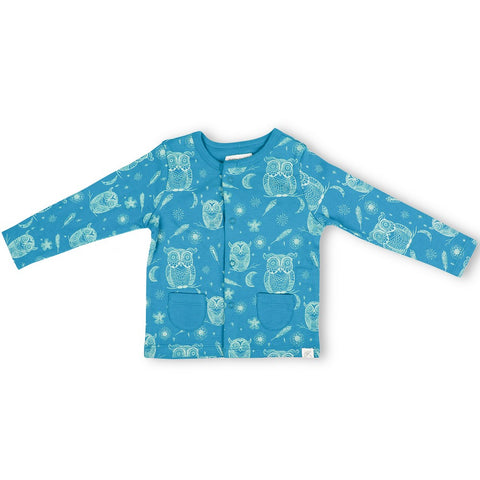 Hoot Hoot Owl Full Sleeves T-shirt With Buttons