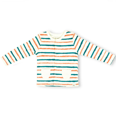 Stripe Hype Full Sleeves T-shirt With Buttons