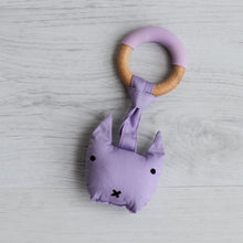 Load image into Gallery viewer, Wood Plush Rattle Teether Toy